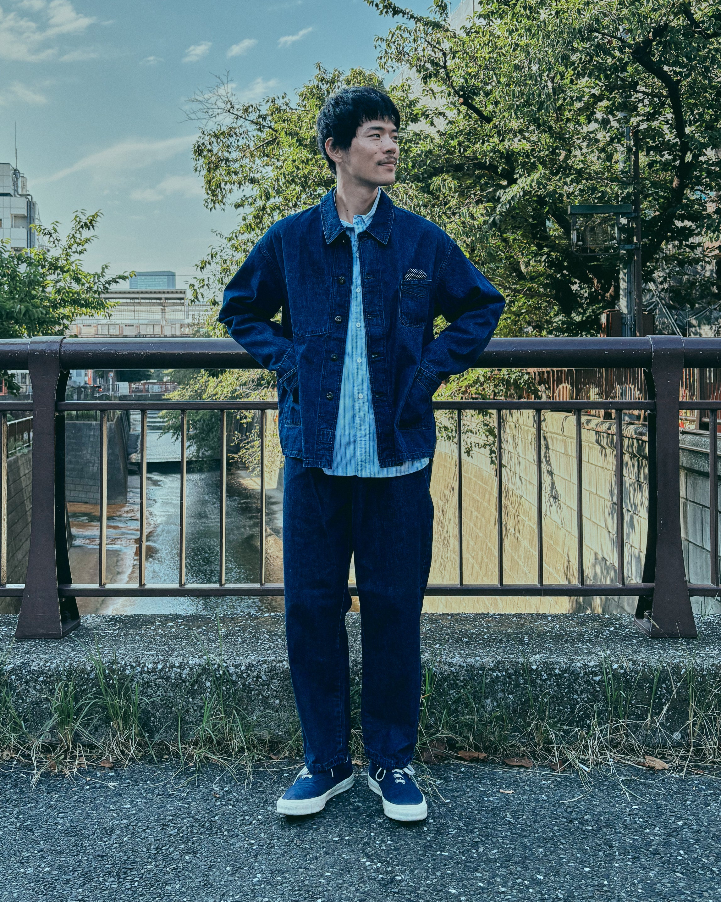 #3133-01 POST 46 : 10oz. denim indigo deep wash