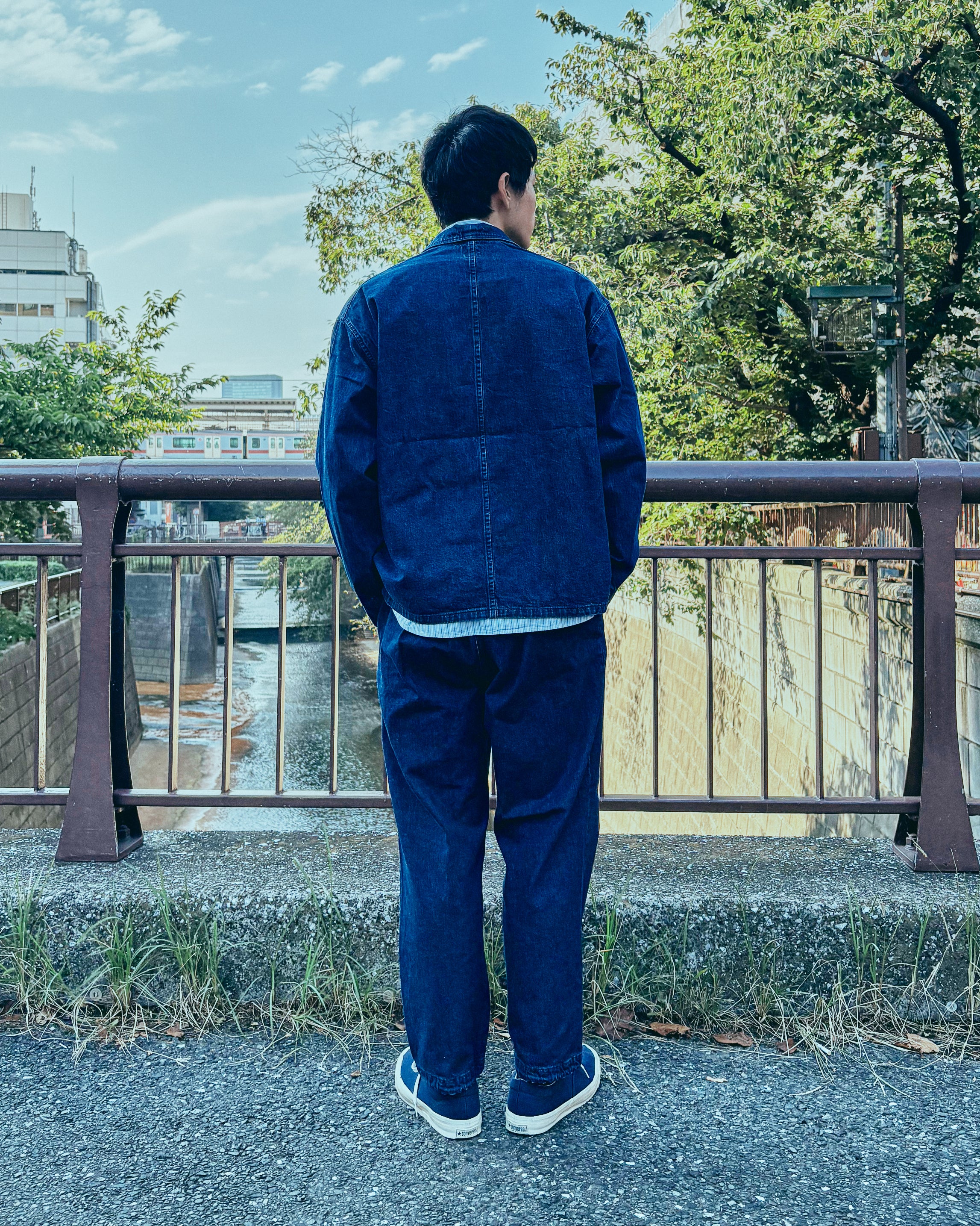 3133-01 POST 46 : 10oz. denim indigo deep wash