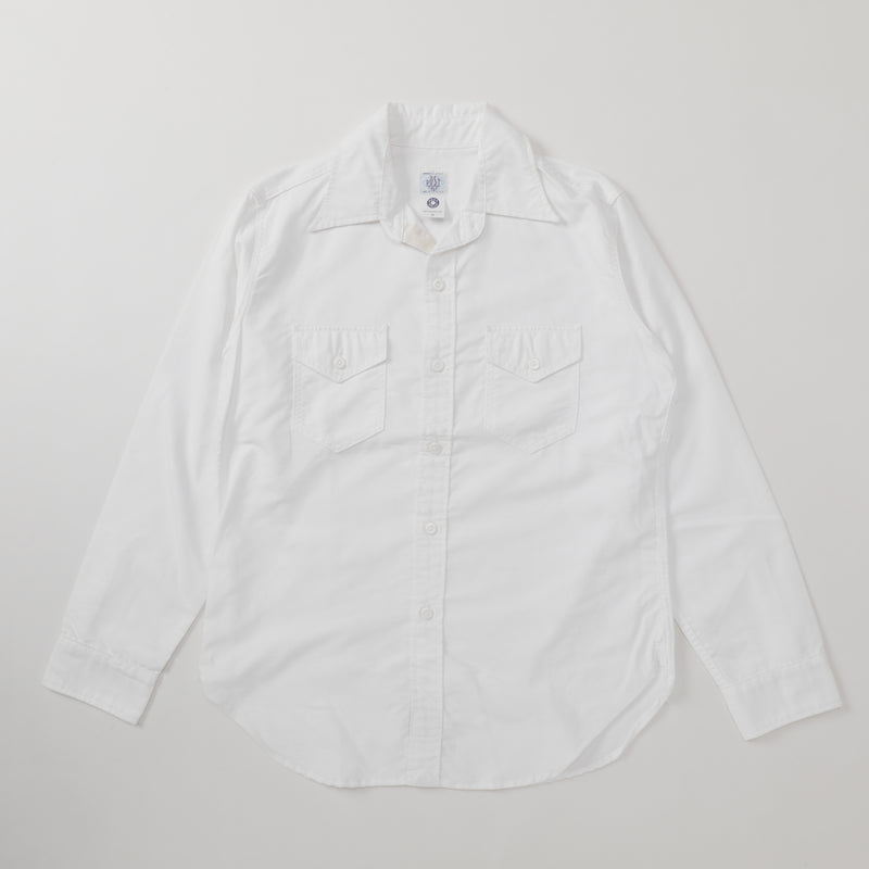 Light Shirt : cotton oxford white "Dead Stock" / M