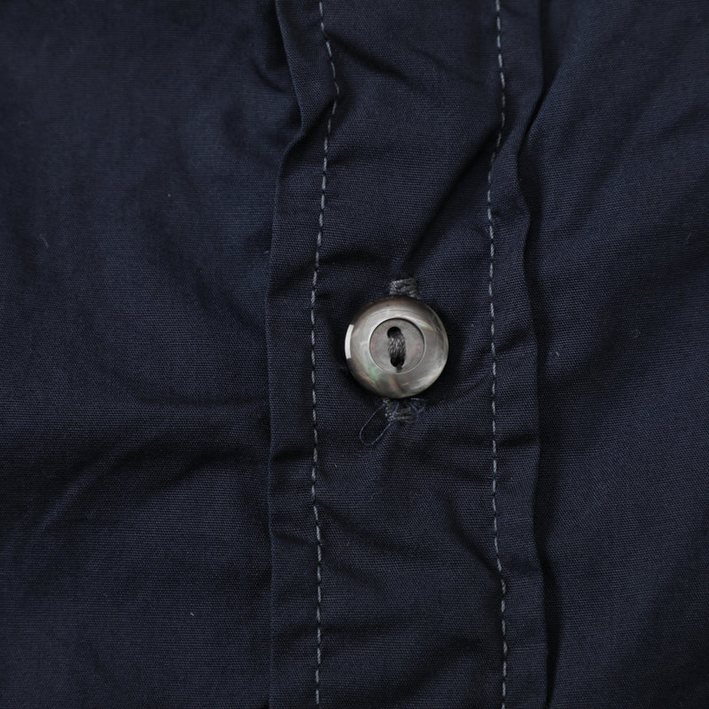 Traveler Short Sleeve : cotton poplin dark navy "Dead Stock" / M