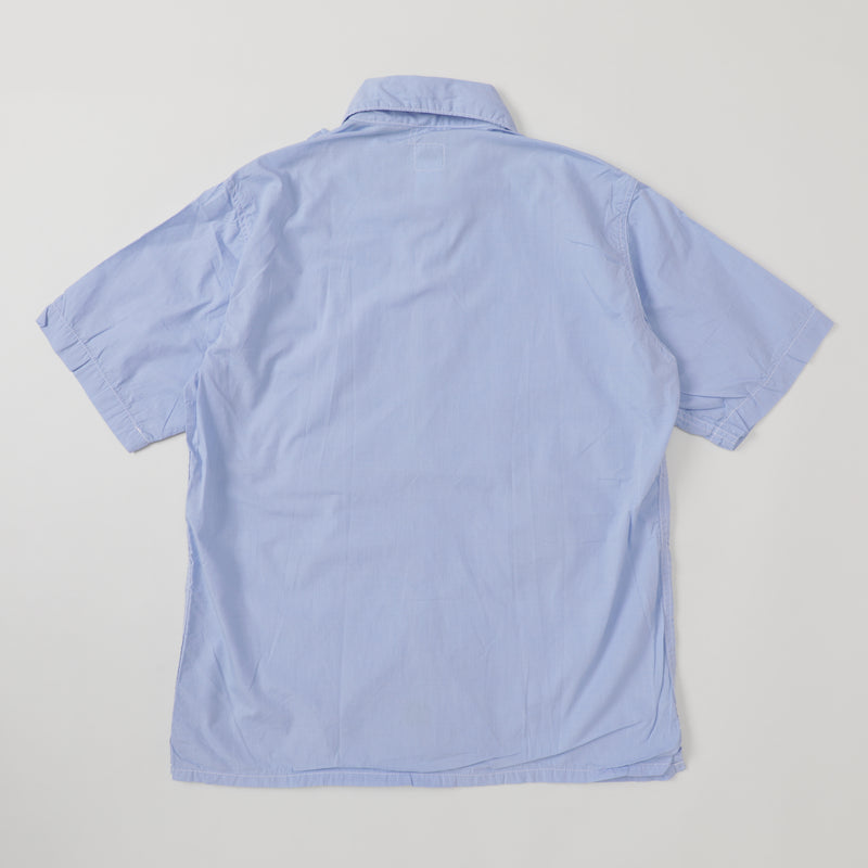 Traveler Short Sleeve : broad cloth light blue "Dead Stock"
