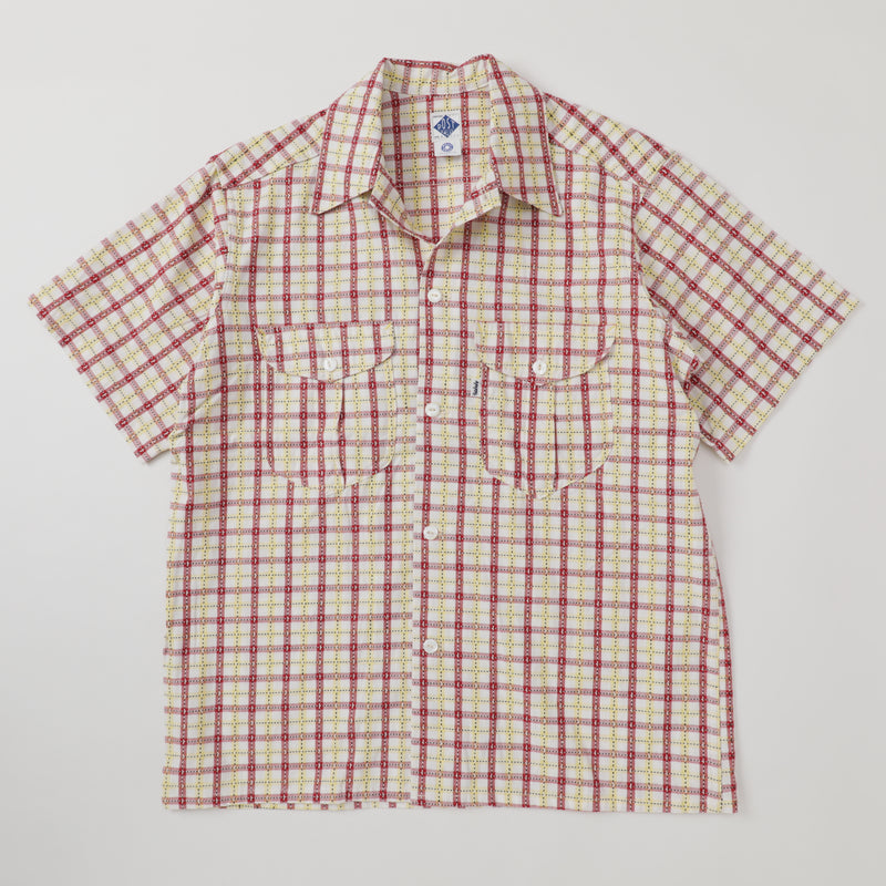 Light Shirt Short Sleeve : cotton plaid mix "Dead Stock"