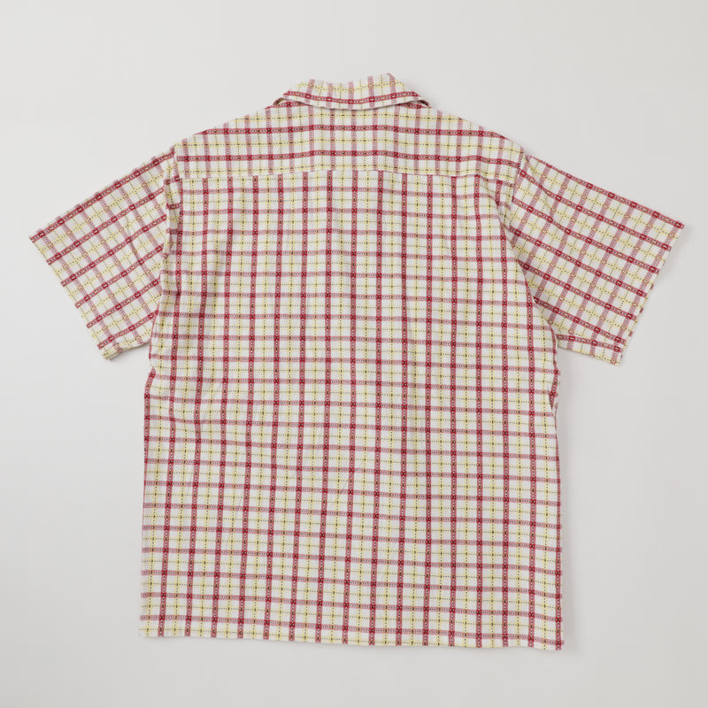 Light Shirt Short Sleeve : cotton plaid mix "Dead Stock"