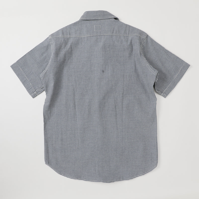 Light Shirt Short Sleeve : gingham check navy "Dead Stock"