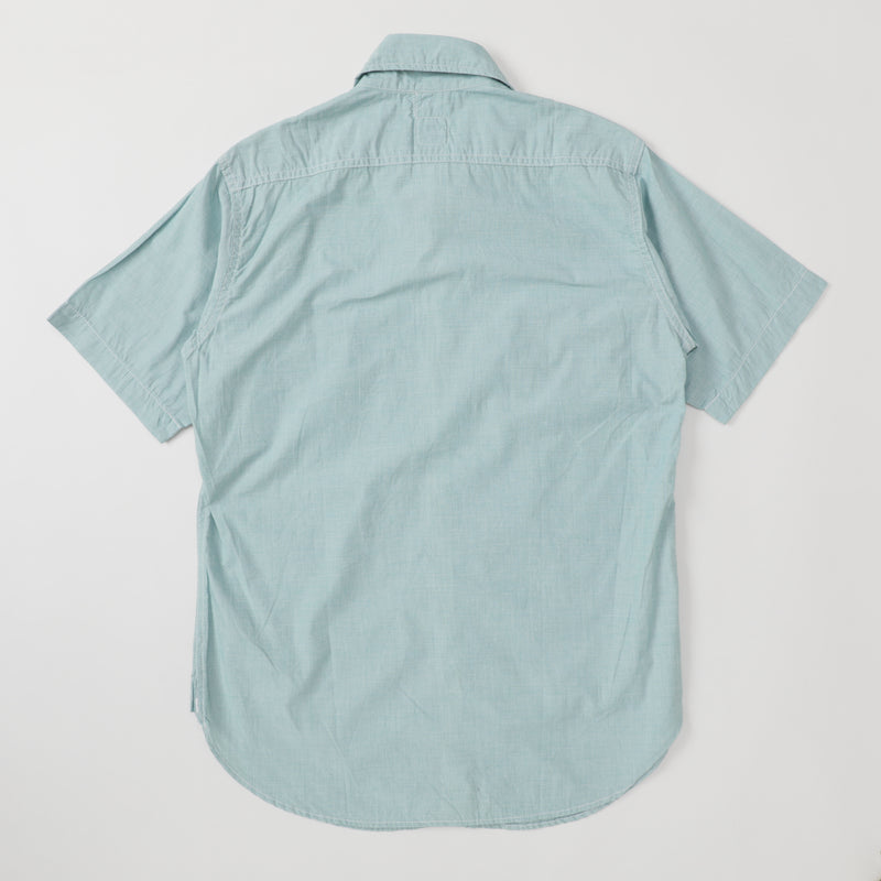 Light Shirt Short Sleeve : cotton oxford light green "Dead Stock" / S