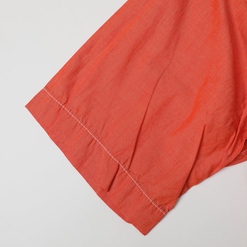 Cruzer Shirt Short Sleeve : cotton poplin orange "Dead Stock"
