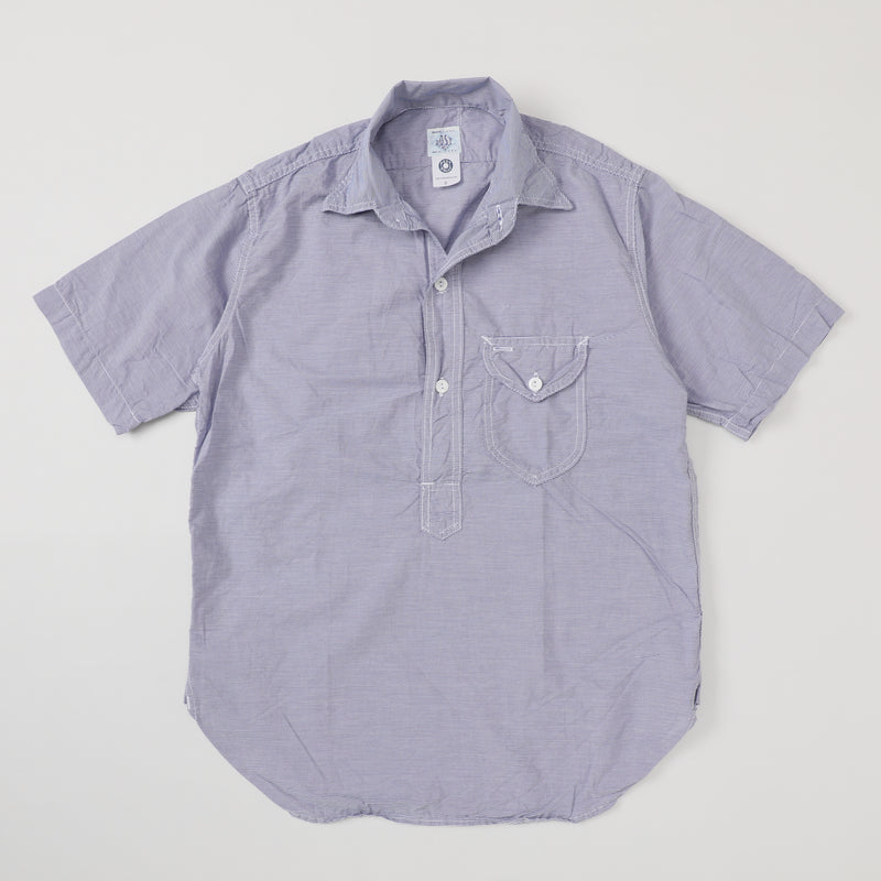 Lighter Supreme Short Sleeve : horizontal border light blue "Dead Stock" / S