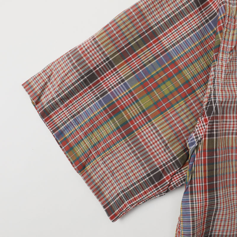 C-Post Short Sleeve : vintage calico check "Dead Stock"