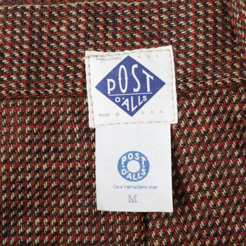 Menpolini : vintage woolen fabric brown mix pa-003 "Dead Stock"