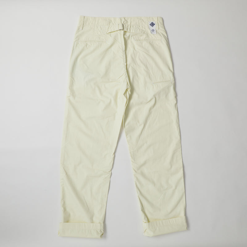 W-Needle Chino : cotton poplin yellow pa-007 "Dead Stock" / M