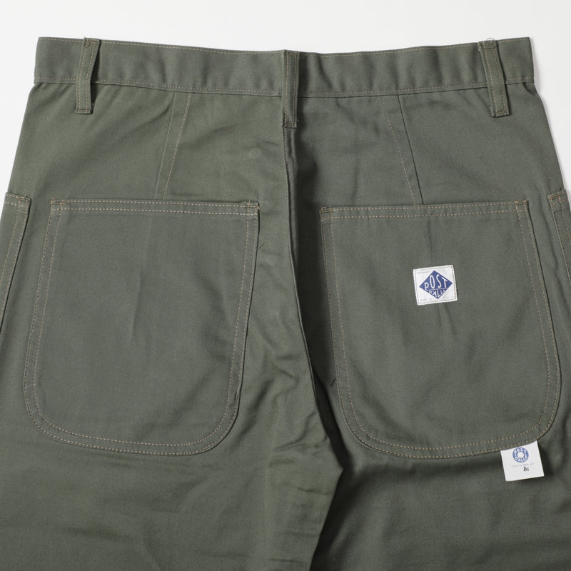 Navy Pants : cotton twill olive pa-010 "Dead Stock" / M