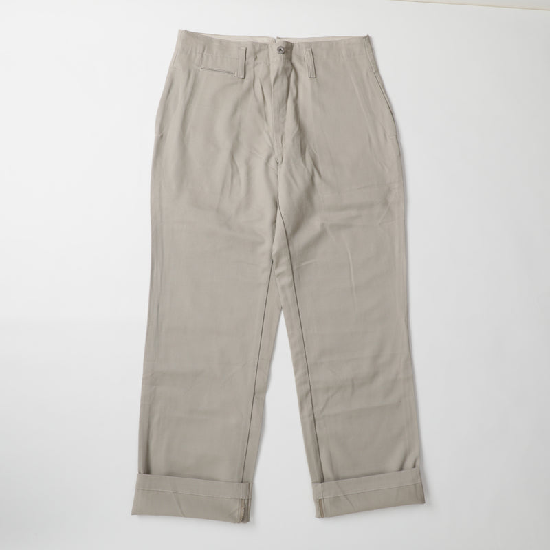 Post Chino : cotton twill beige pa-036 "Dead Stock"