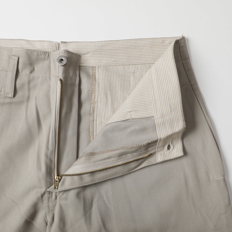 Post Chino : cotton twill beige pa-036 "Dead Stock"