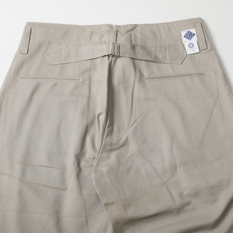 Post Chino : cotton twill beige pa-036 "Dead Stock"