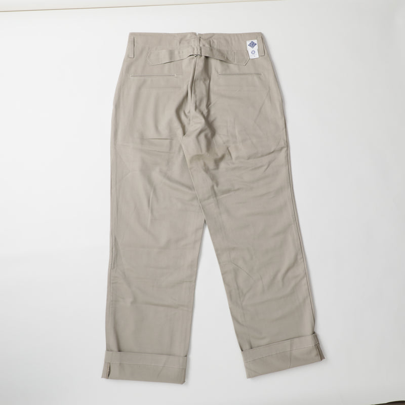 Post Chino : cotton twill beige pa-036 "Dead Stock"