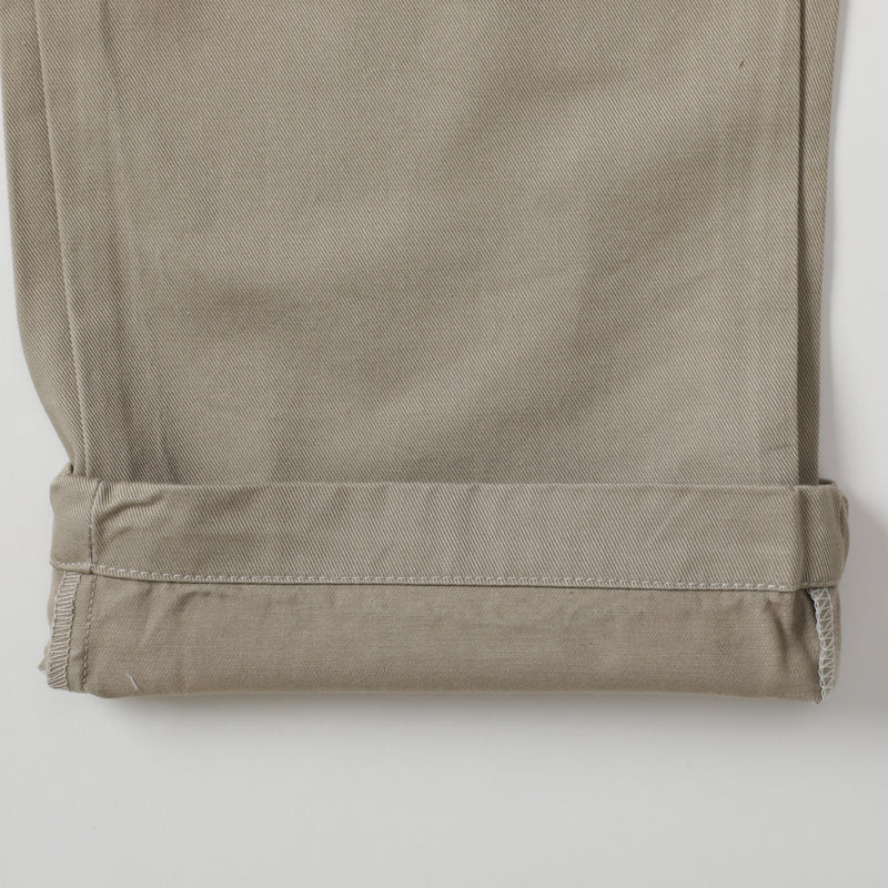 Post Chino : cotton twill beige pa-037 "Dead Stock"