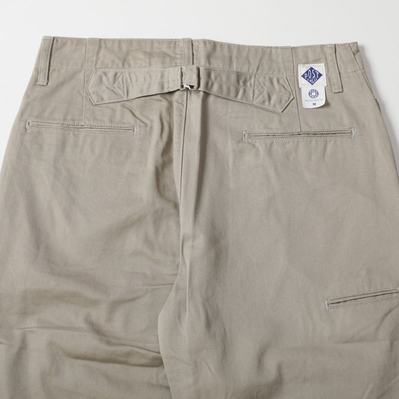 Post Chino : cotton twill beige pa-037 "Dead Stock"