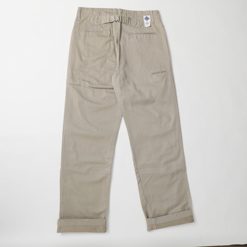 Post Chino : cotton twill beige pa-037 "Dead Stock"