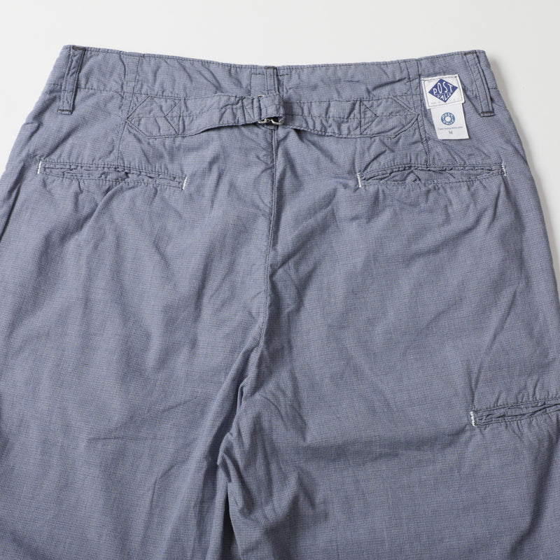 W-Needle Chino : vintage calico blue pa-043 "Dead Stock"