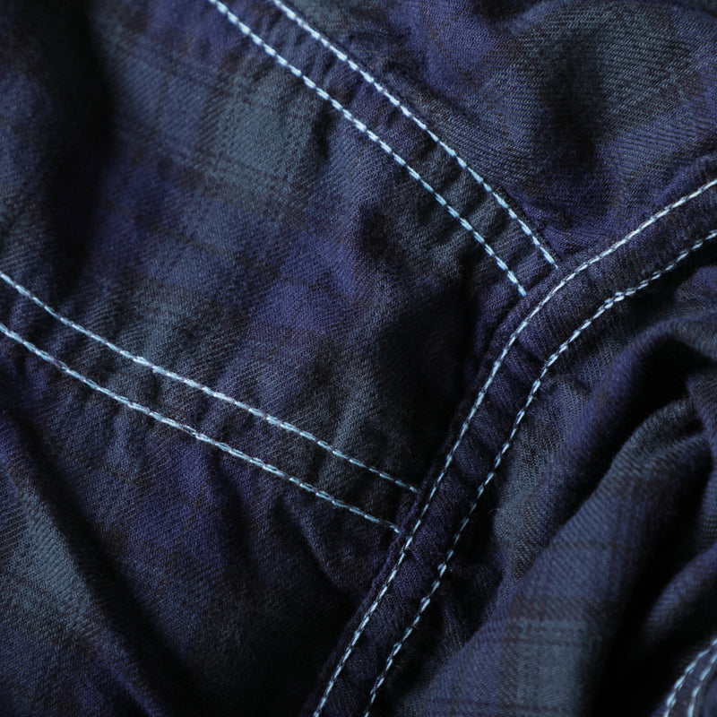 Light Shirt : cotton flannel plaid blackwatch "Dead Stock"