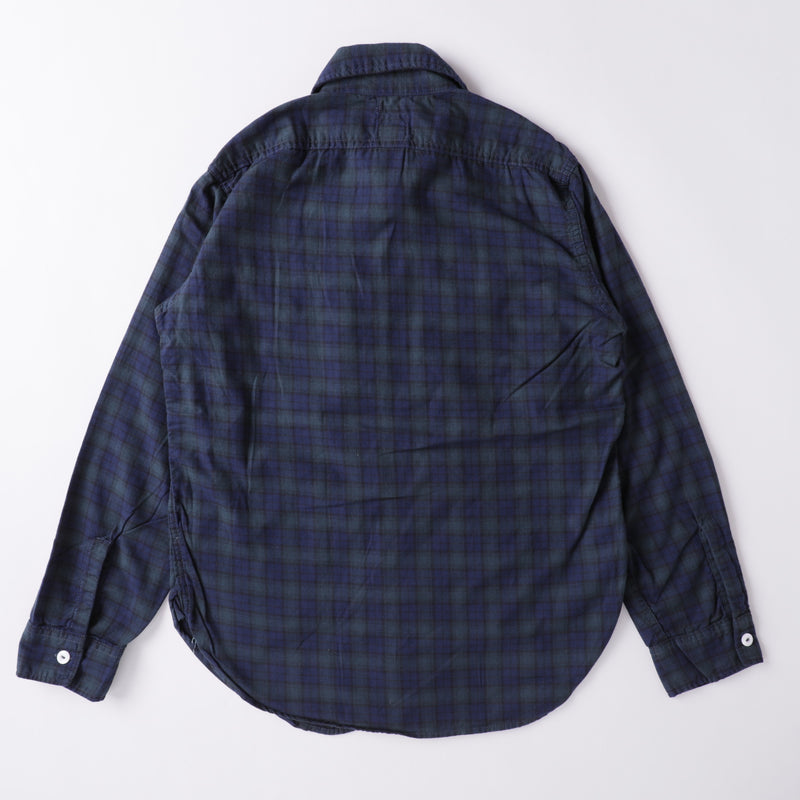 Light Shirt : cotton flannel plaid blackwatch "Dead Stock"