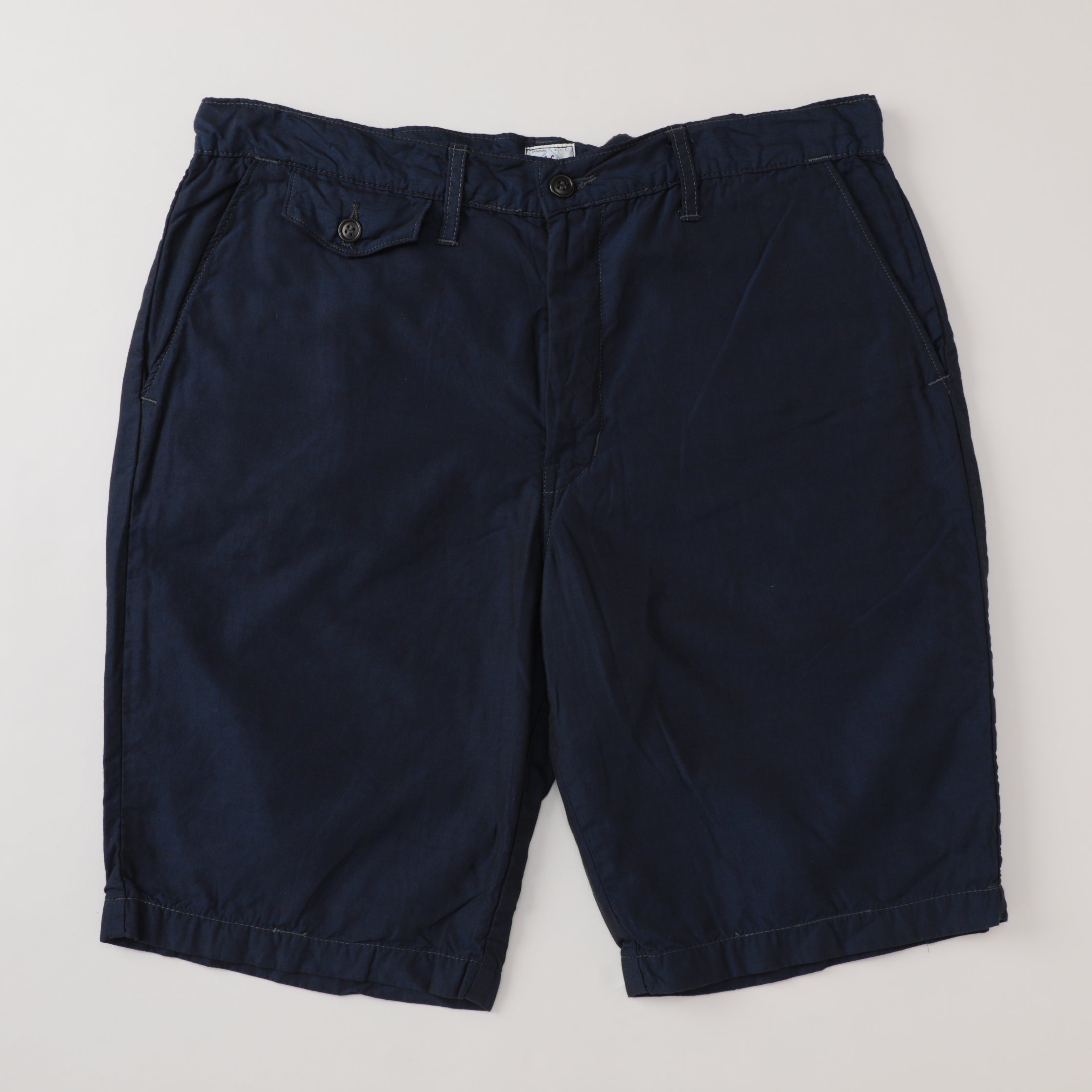 #1374S Menpolini Shorts : indigo sheeting pts-014 