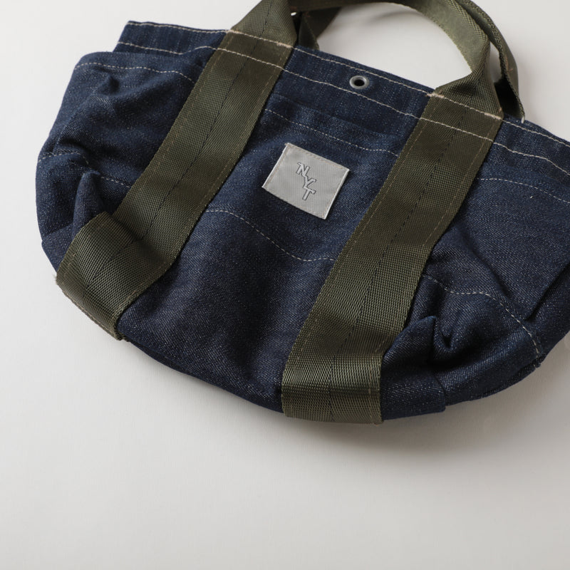 NYT T-5G Mini Tote : 10oz. denim indigo bag-006 "Dead Stock"