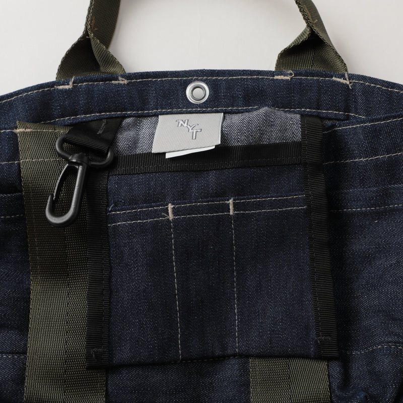 NYT T-5G Mini Tote : 10oz. denim indigo bag-006 "Dead Stock"