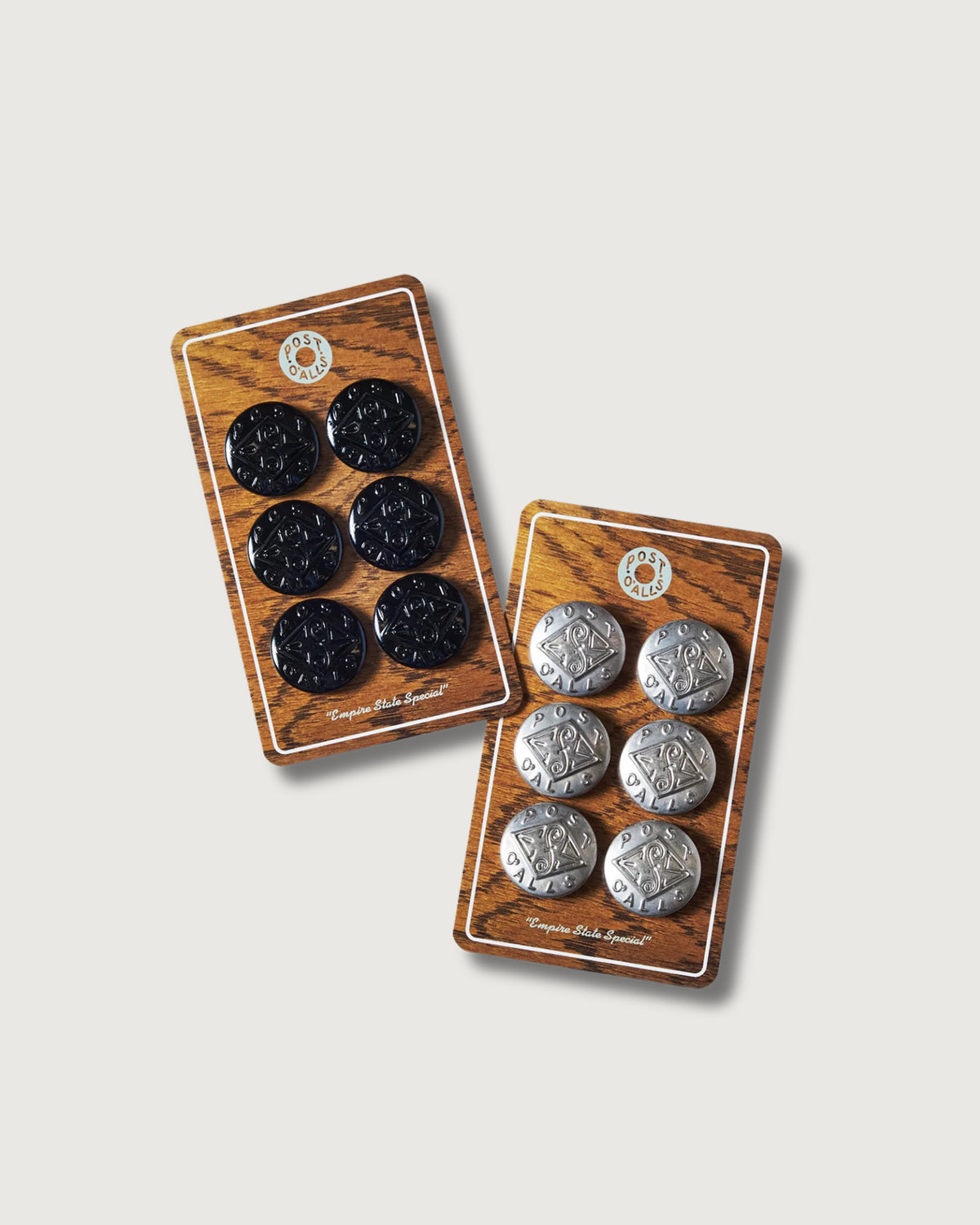 Post O'Alls : Change Button Set (silver / black) 6 pieces for jacket