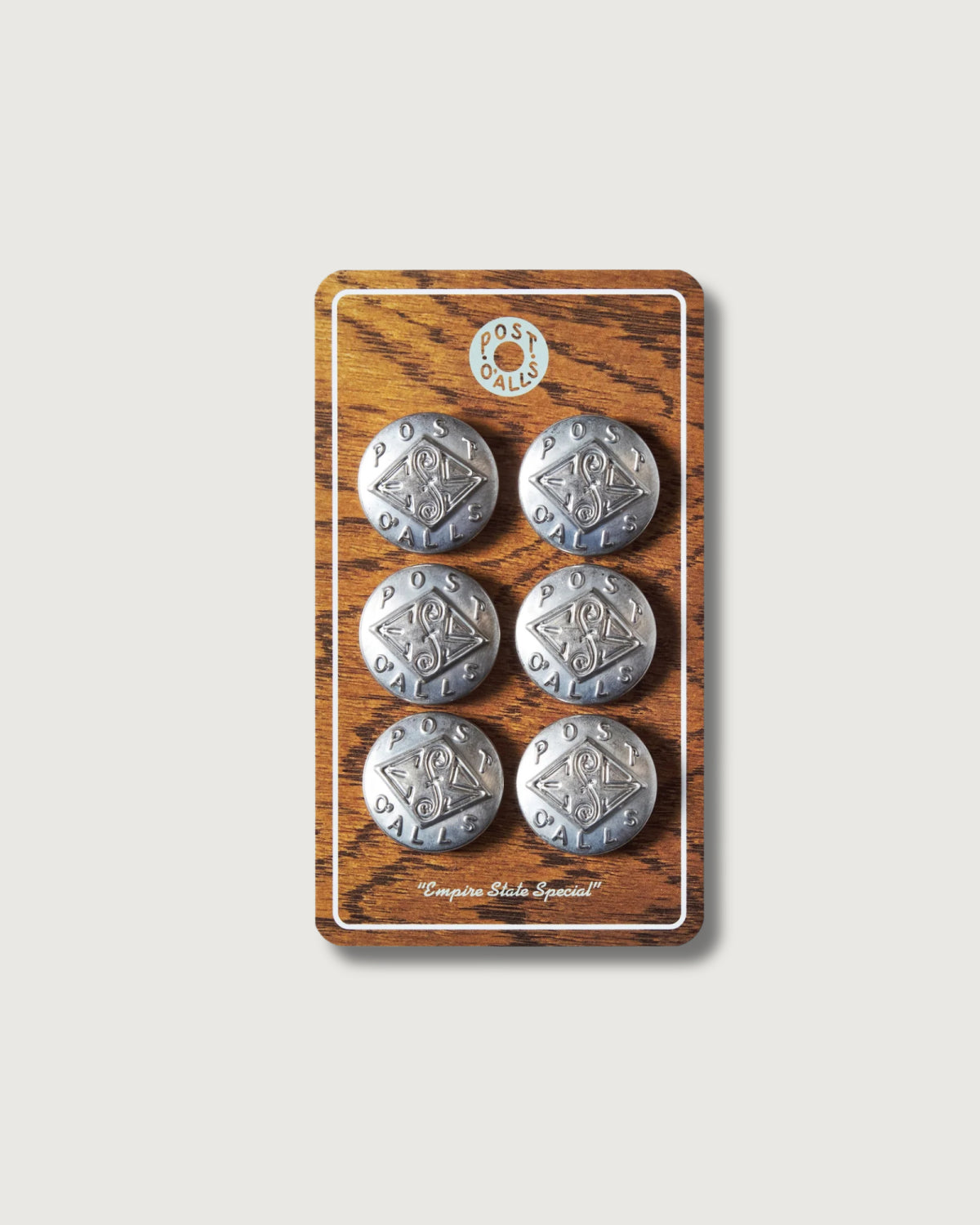 Post O'Alls : Change Button Set (silver / black) 6 pieces for jacket