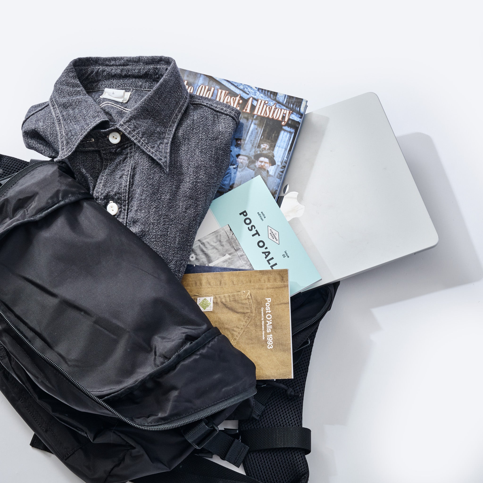 [MIS x Post O'Alls x SHIPS] #4213-BL A-I ASSAULT PACK : packcloth nylon black