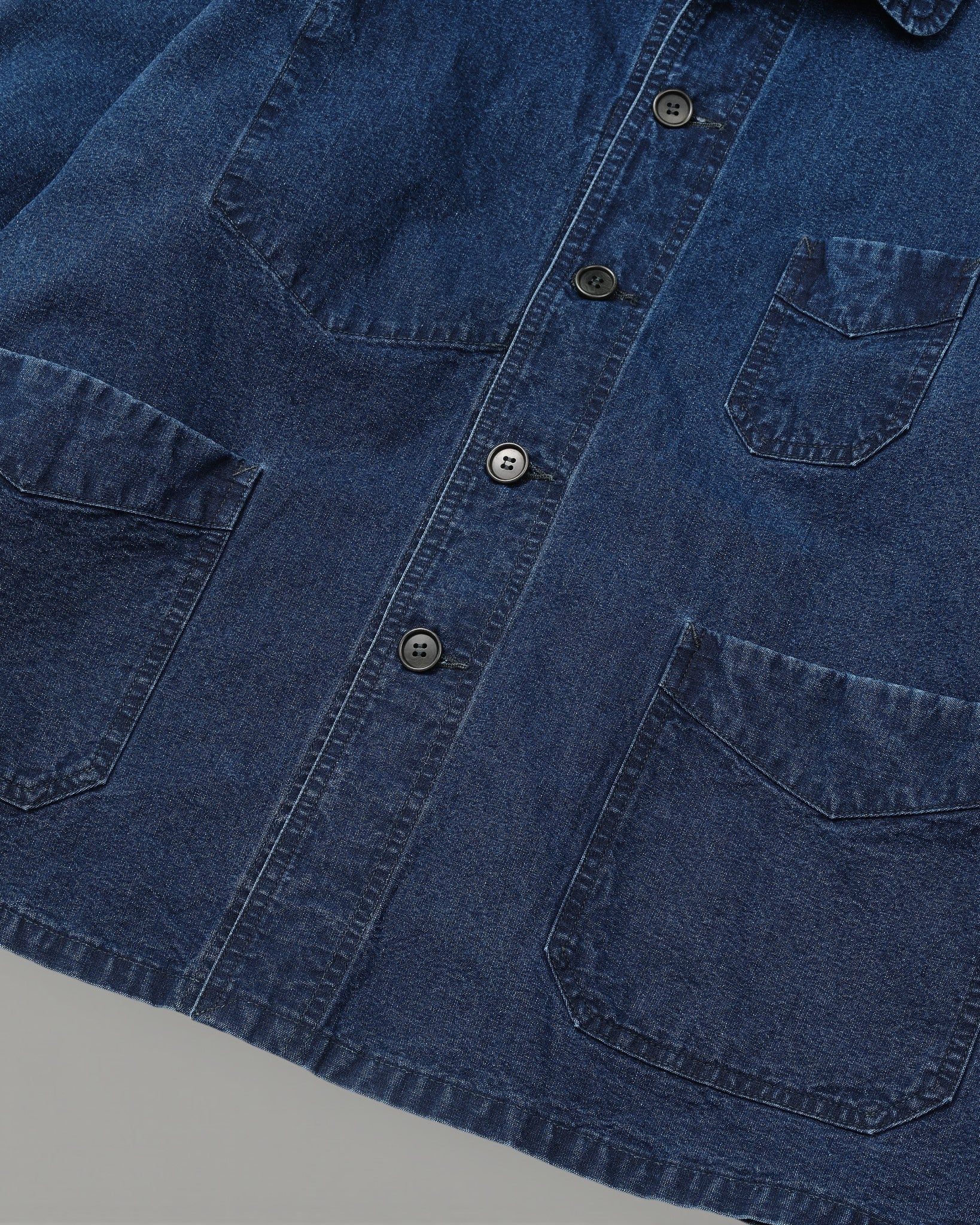 #3135-VIC POST Chinois Travail 2 : vintage indigo canvas deep washed indigo