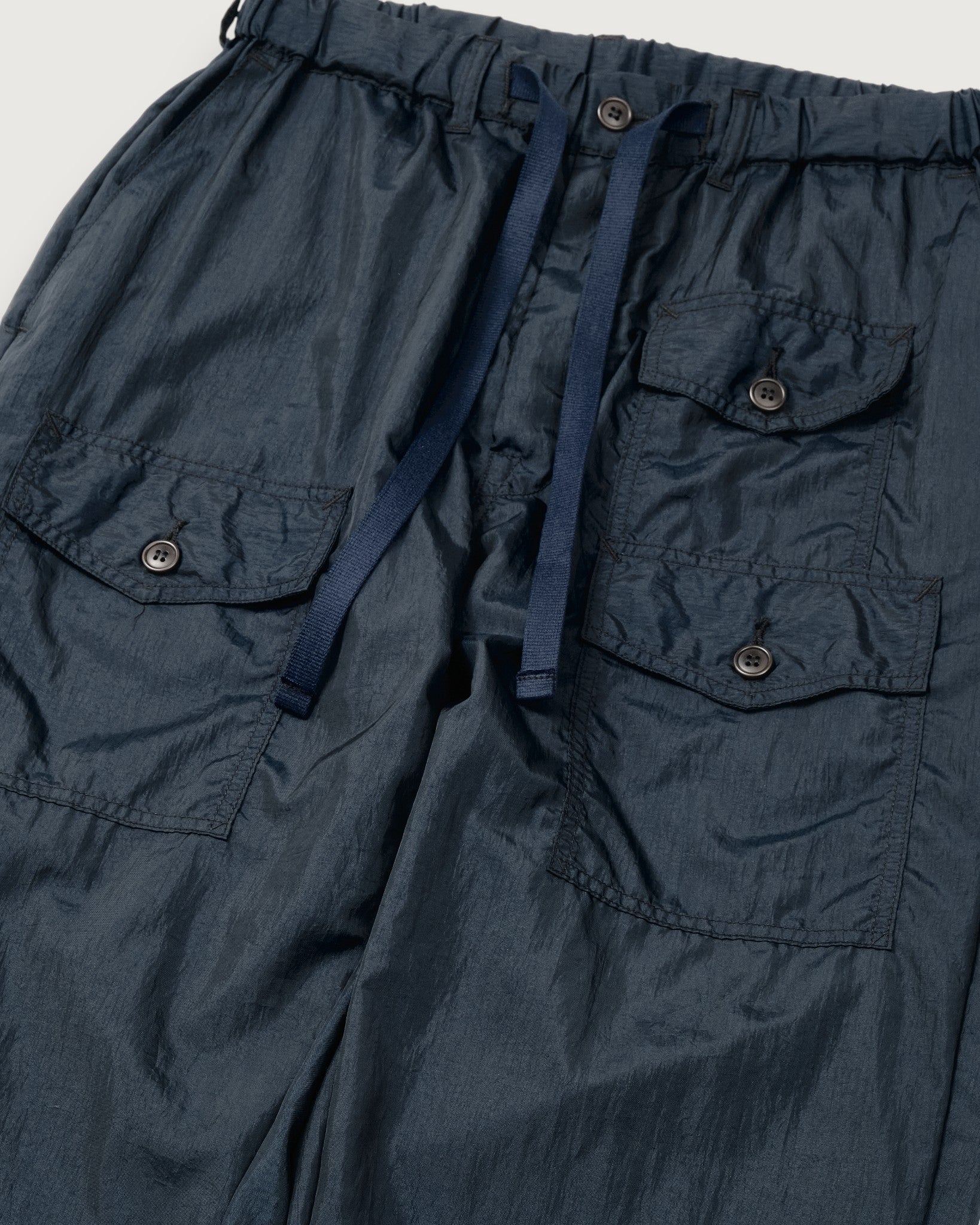 #3322-CNN Town & Country Pants : crinkle nylon taffeta navy