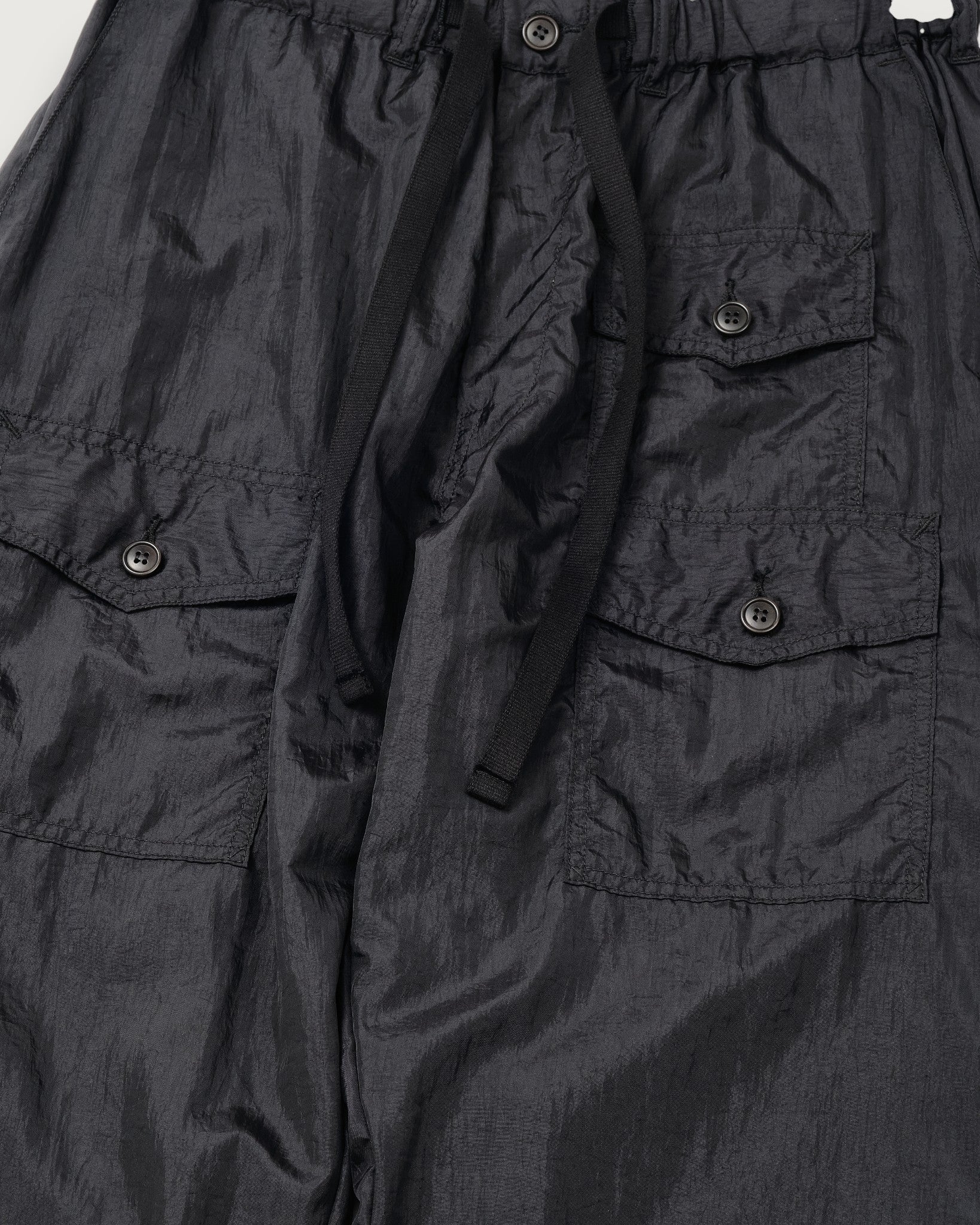 #3322-CNB Town & Country Pants : crinkle nylon taffeta black