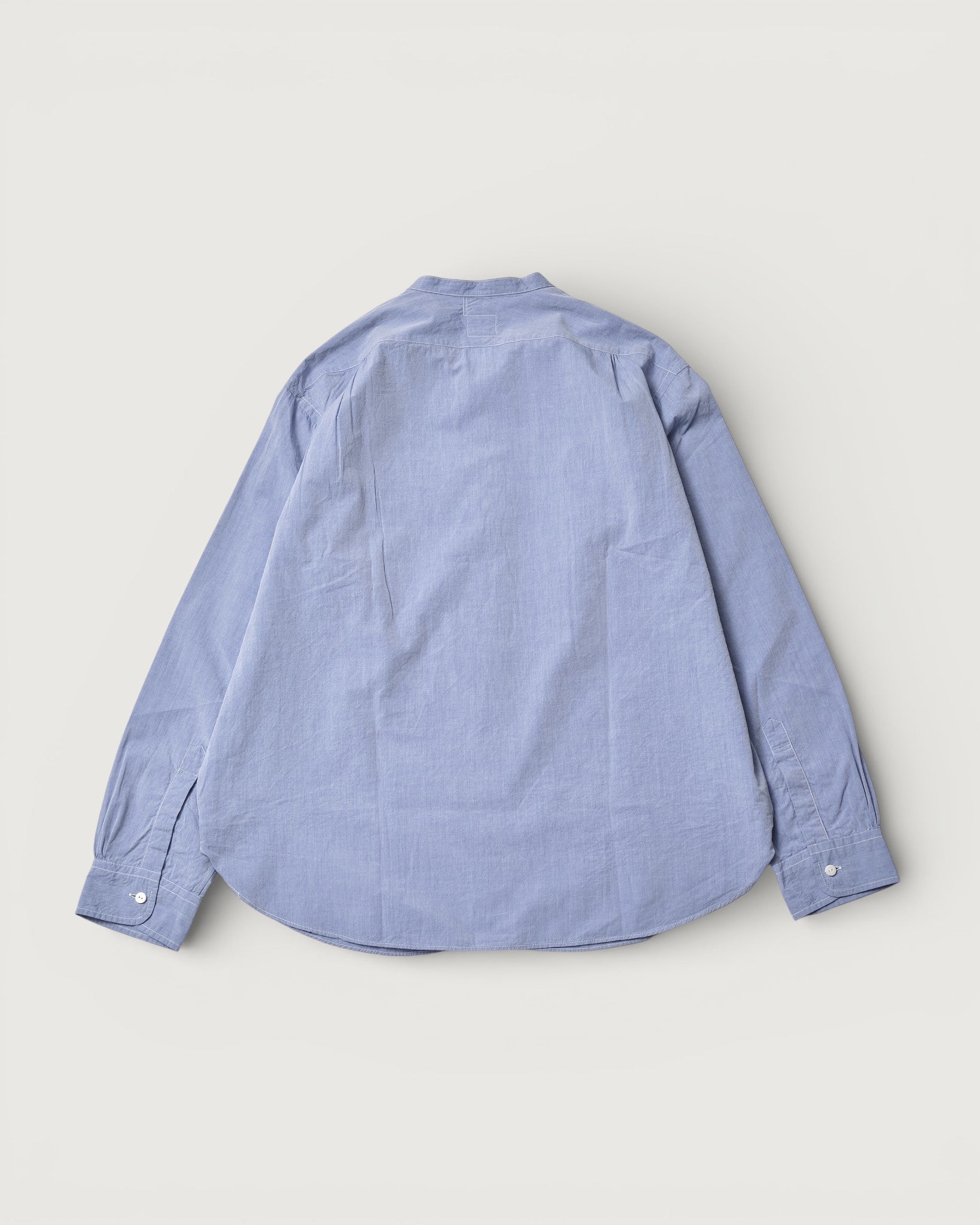 #3232B-HBL Original BL Band Collar Shirt : high count broadcloth lt.blue