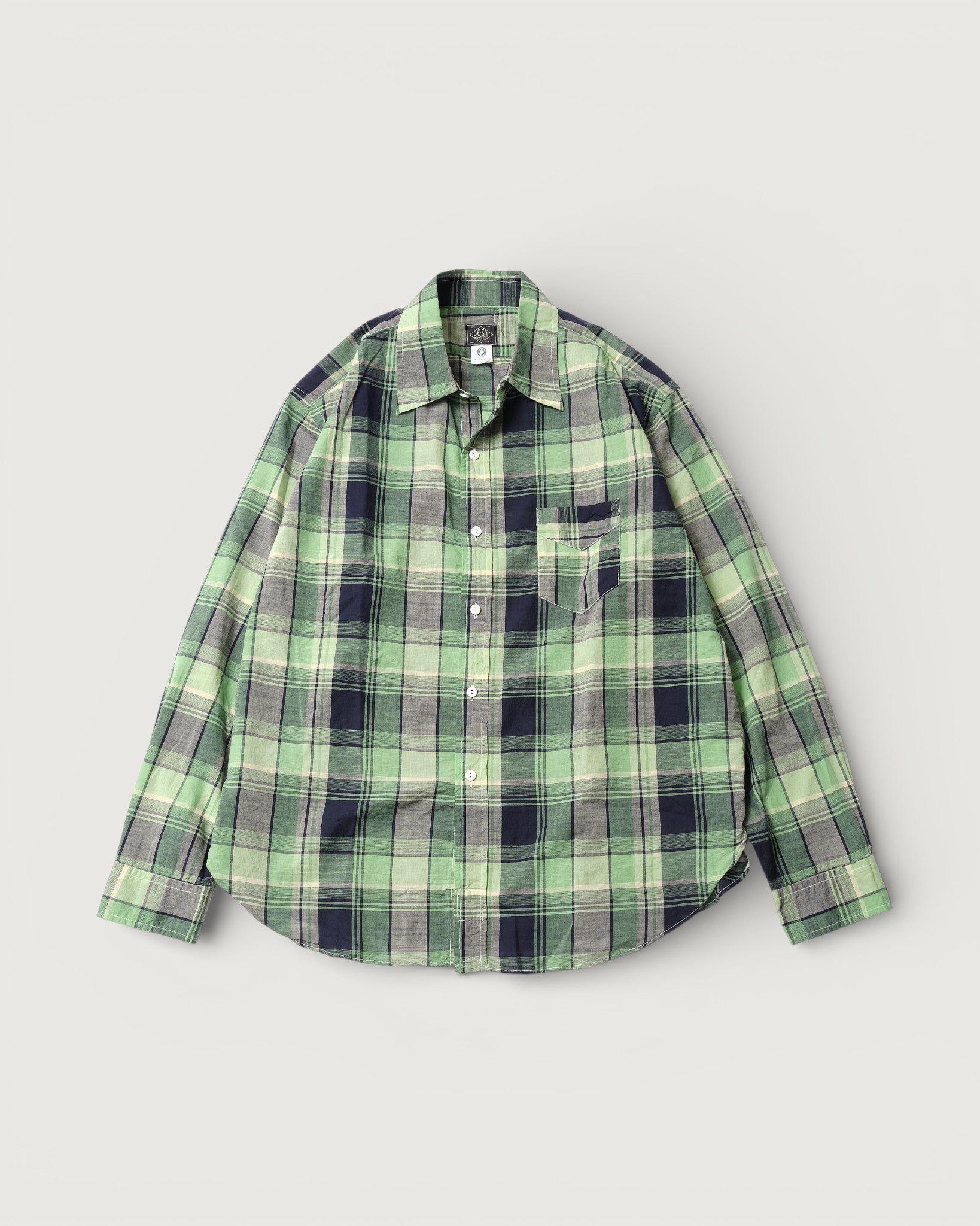 #3232-CPG Original BL Shirt : cotton plaid green