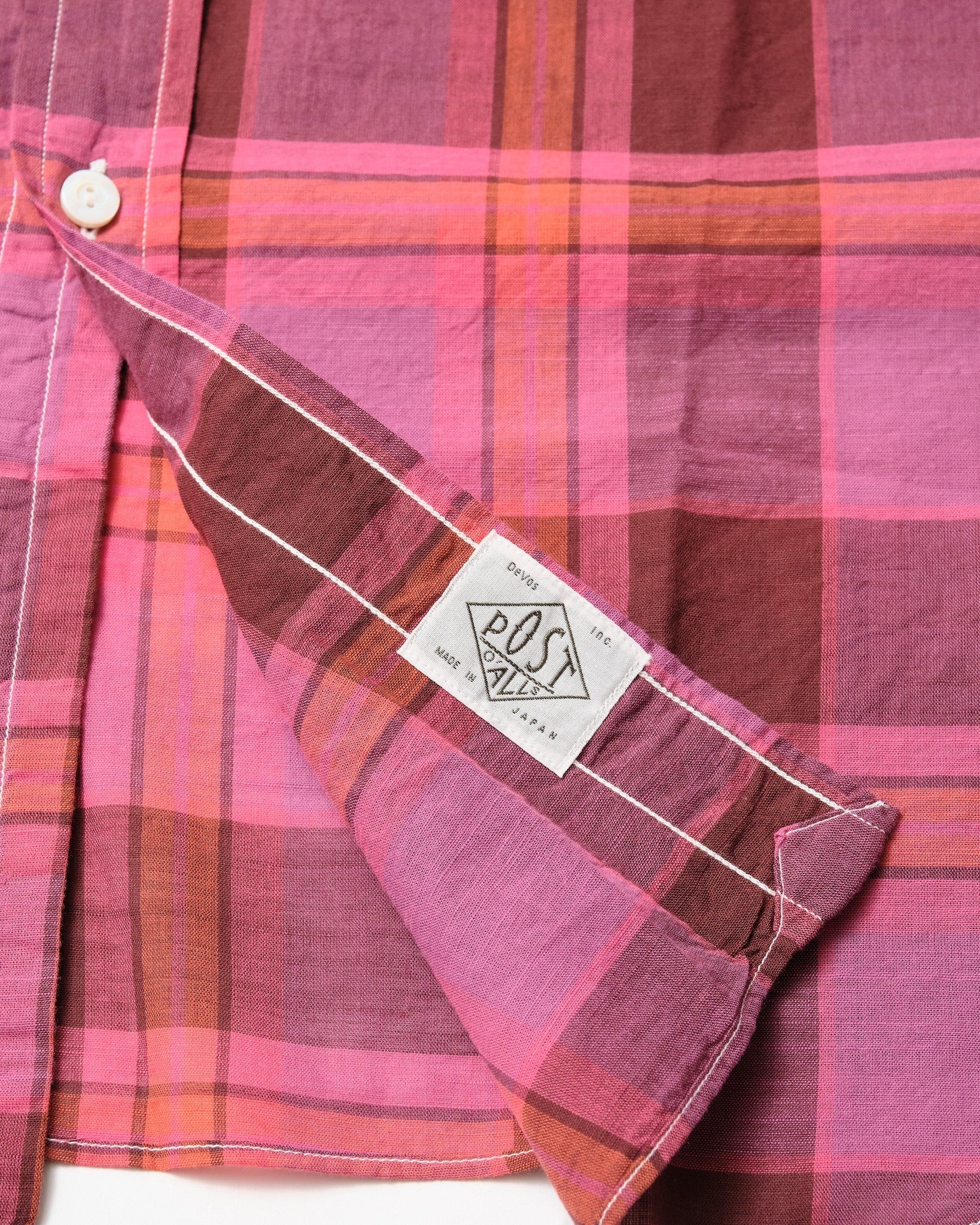 #3232-CPP Original BL Shirt : cotton plaid pink