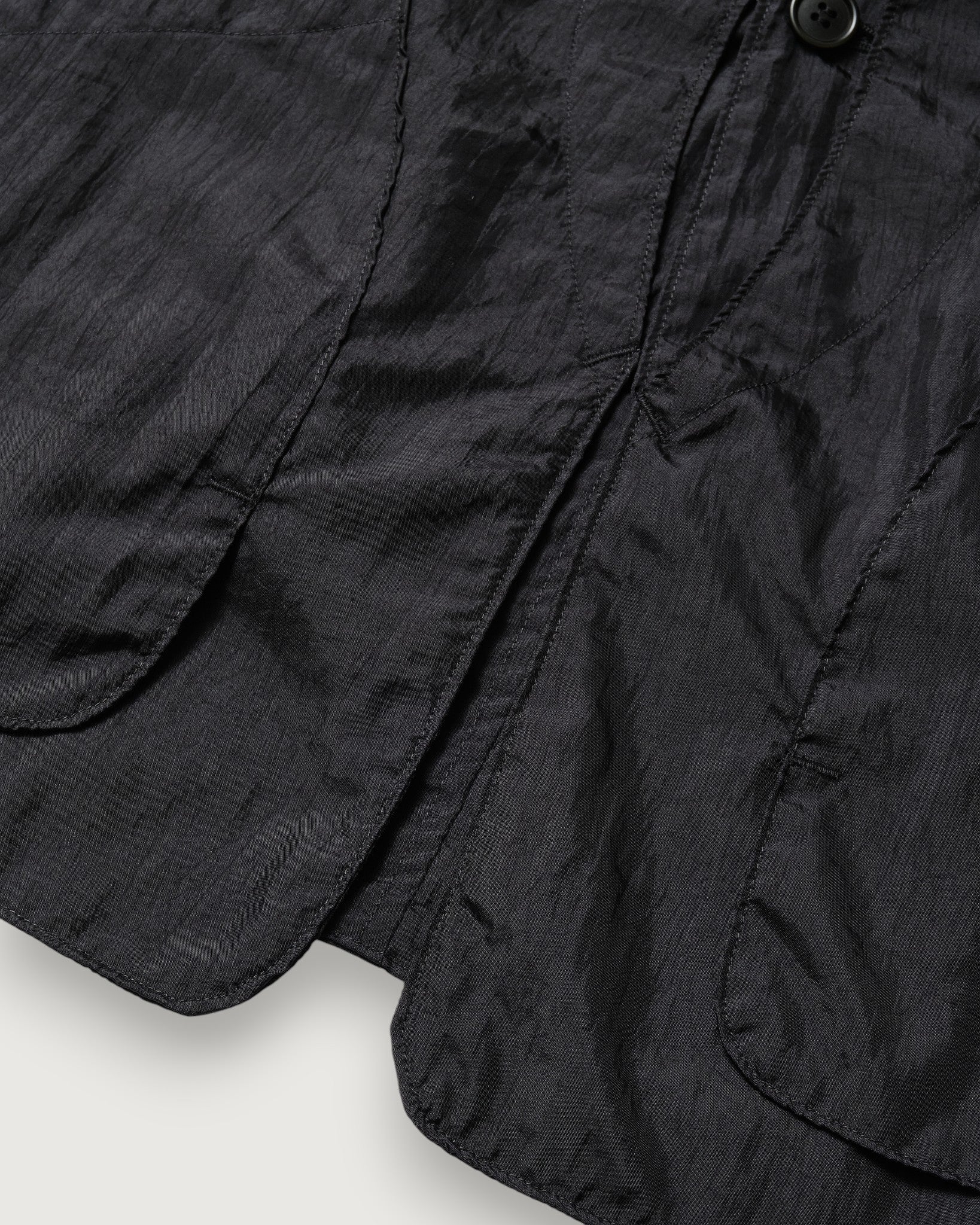 #3503-CNB DEE Vest 2 : crinkle nylon taffeta black