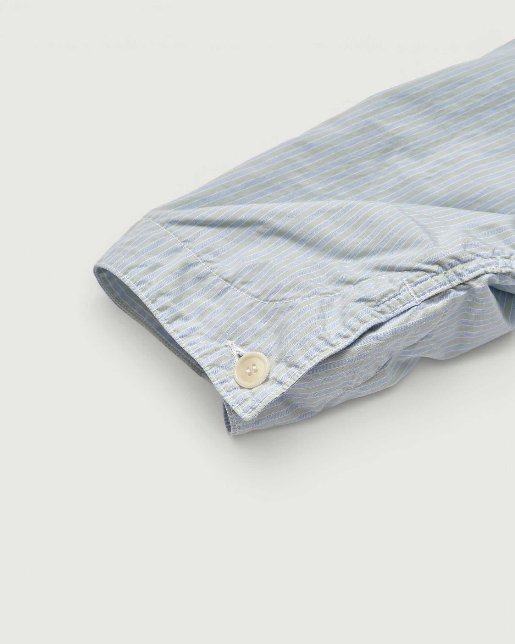 #1101L-SF2 WWII No.1 Jacket : stripe shirting x feather chambray green stripe