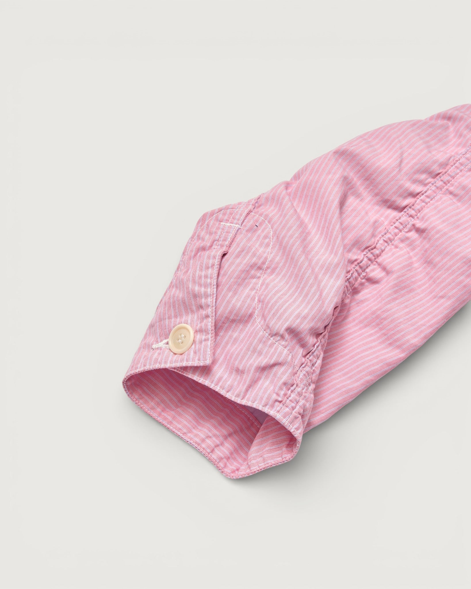 #1101L-SF3 WWII No.1 Jacket : stripe shirting x feather chambray pink stripe