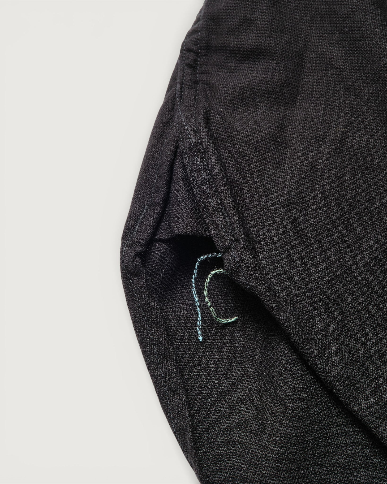 #3213SB-PCB NAVY CUT~Band S/S : Panama cloth black