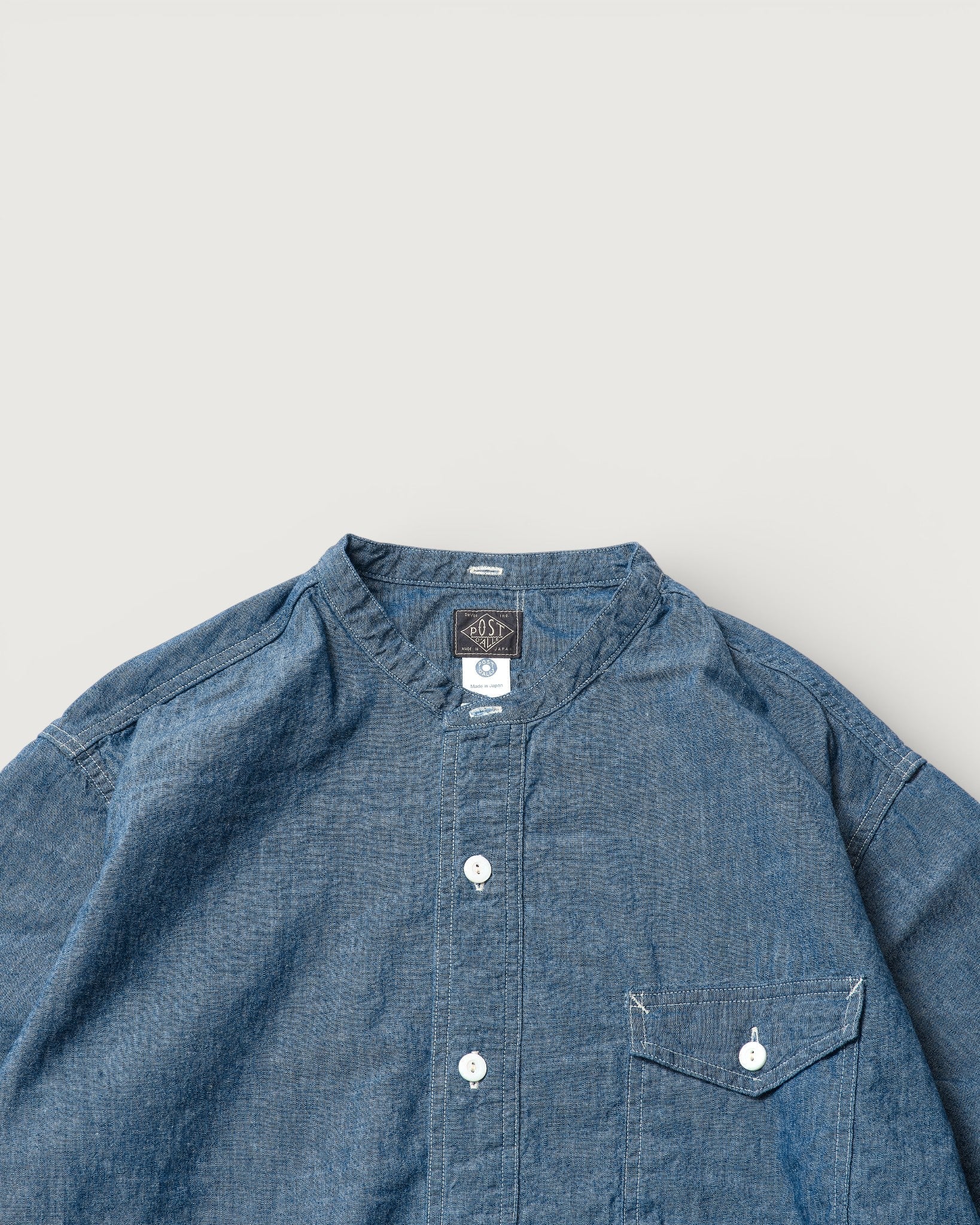 #3213SB-CC NAVY CUT~Band S/S : classic chambray indigo