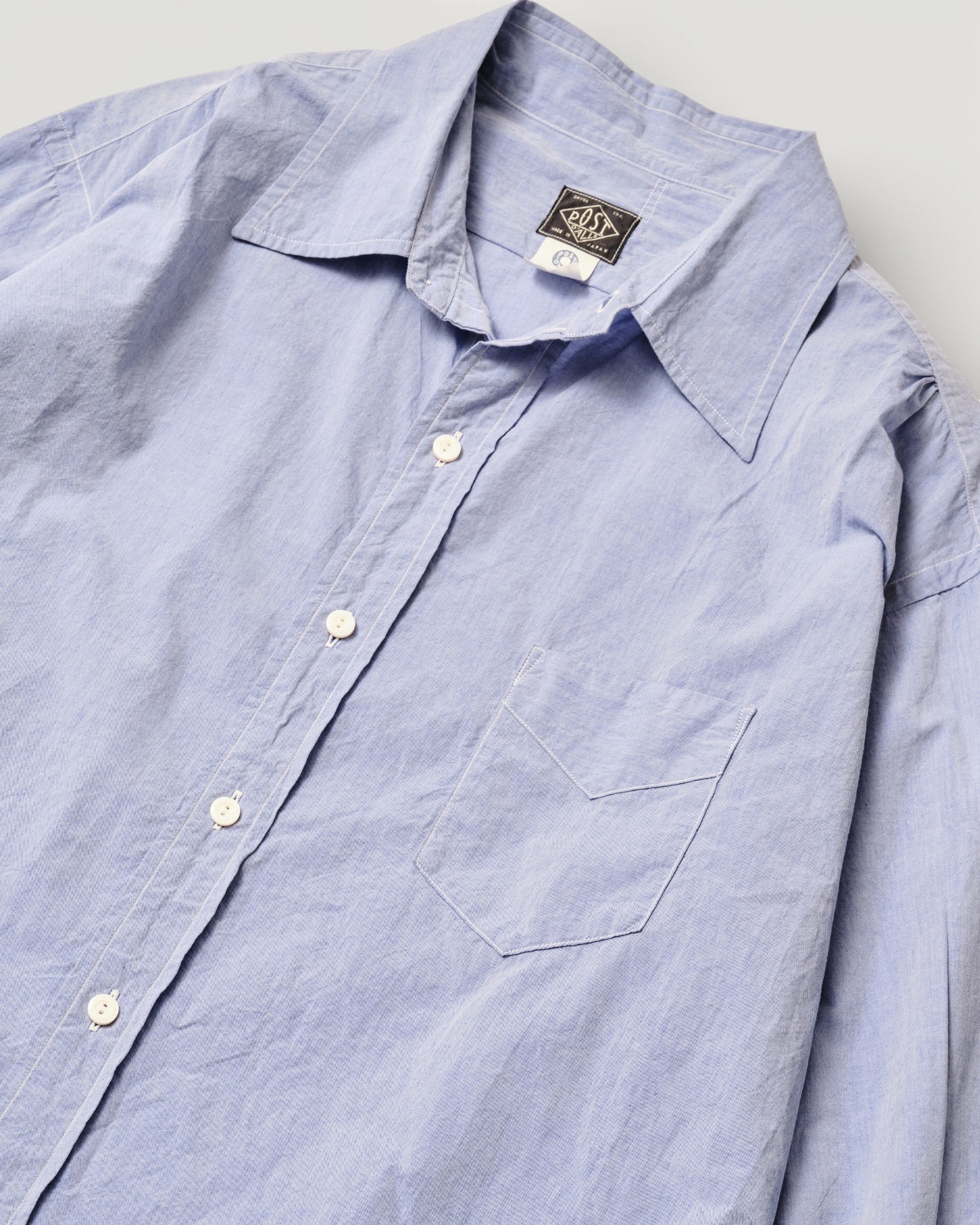 #3232-HBL Original BL Shirt : high count broadcloth lt.blue