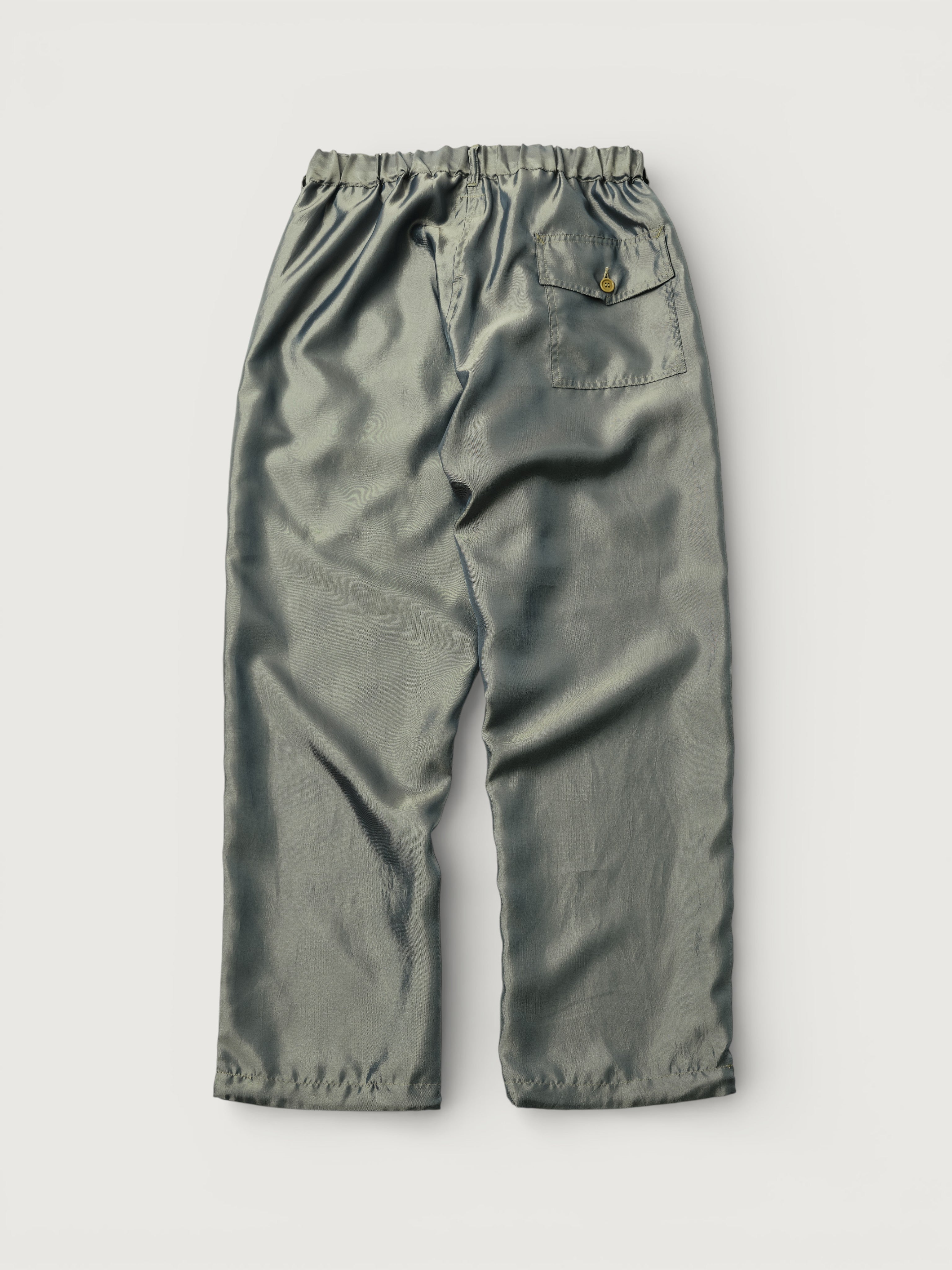#3322-MK Town & Country Pants : metallic taffeta khaki
