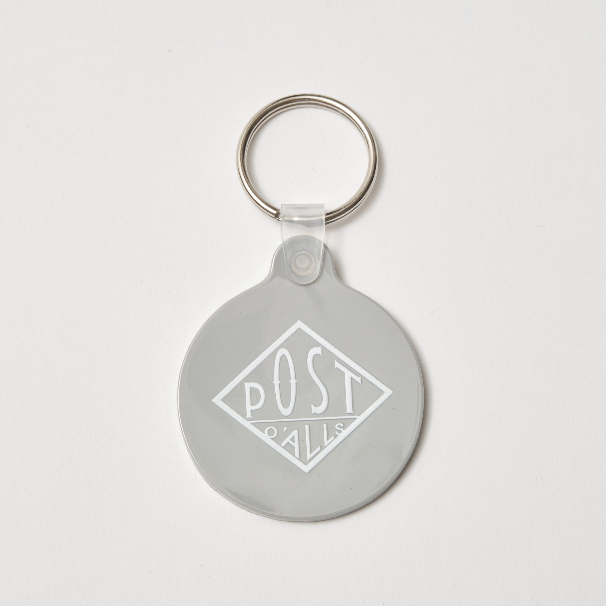 Post O'Alls Quikey : Softouch Vinyl Keychain Grey