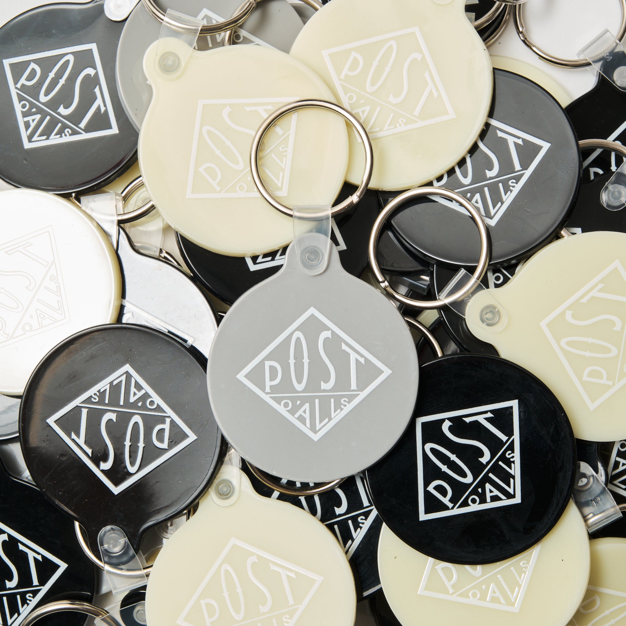 Post O'Alls Quikey : Softouch Vinyl Keychain Black