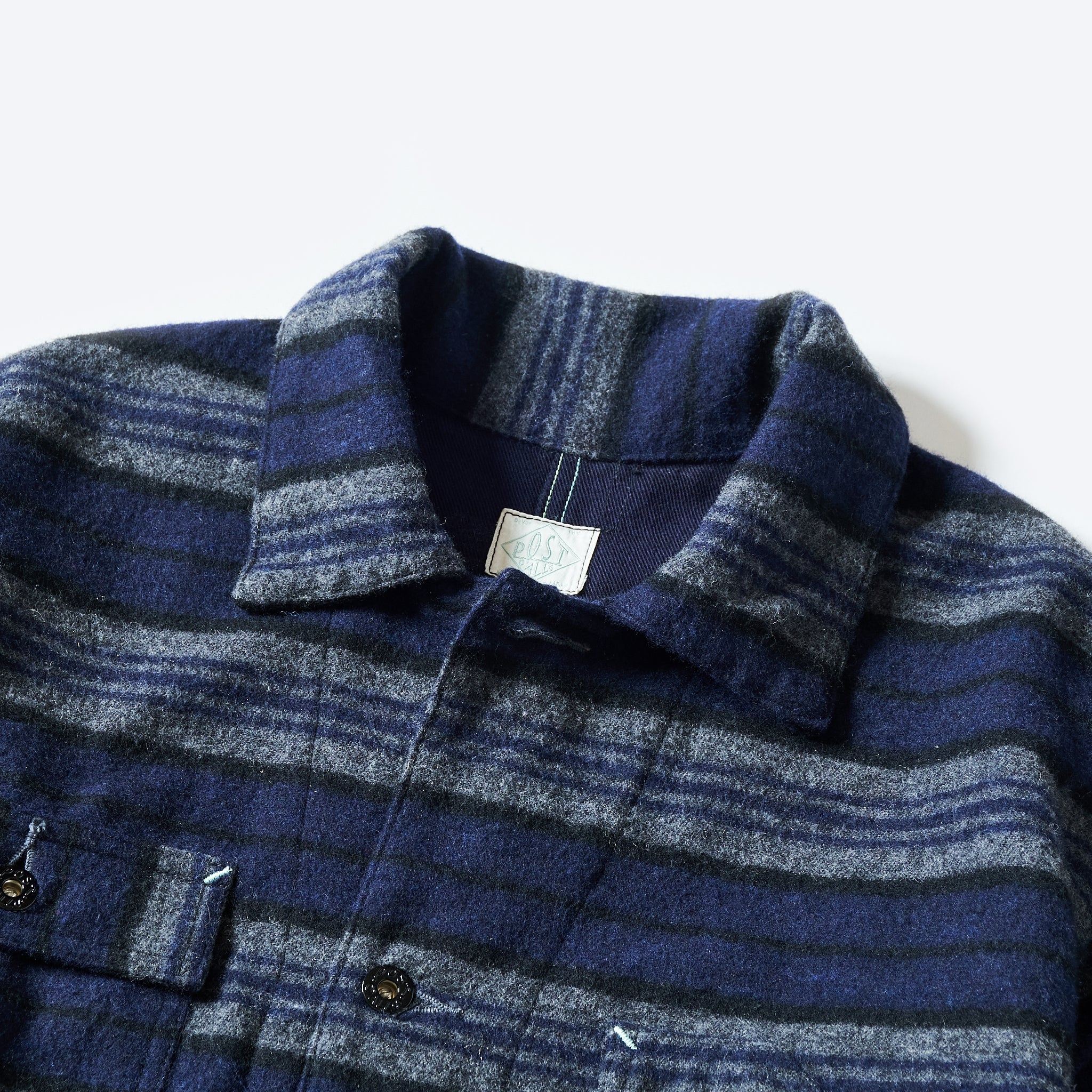 #1103-BBN Polarfleece Jacket (border blanket version) : border blanket navy (SHOP SPECIAL-1)
