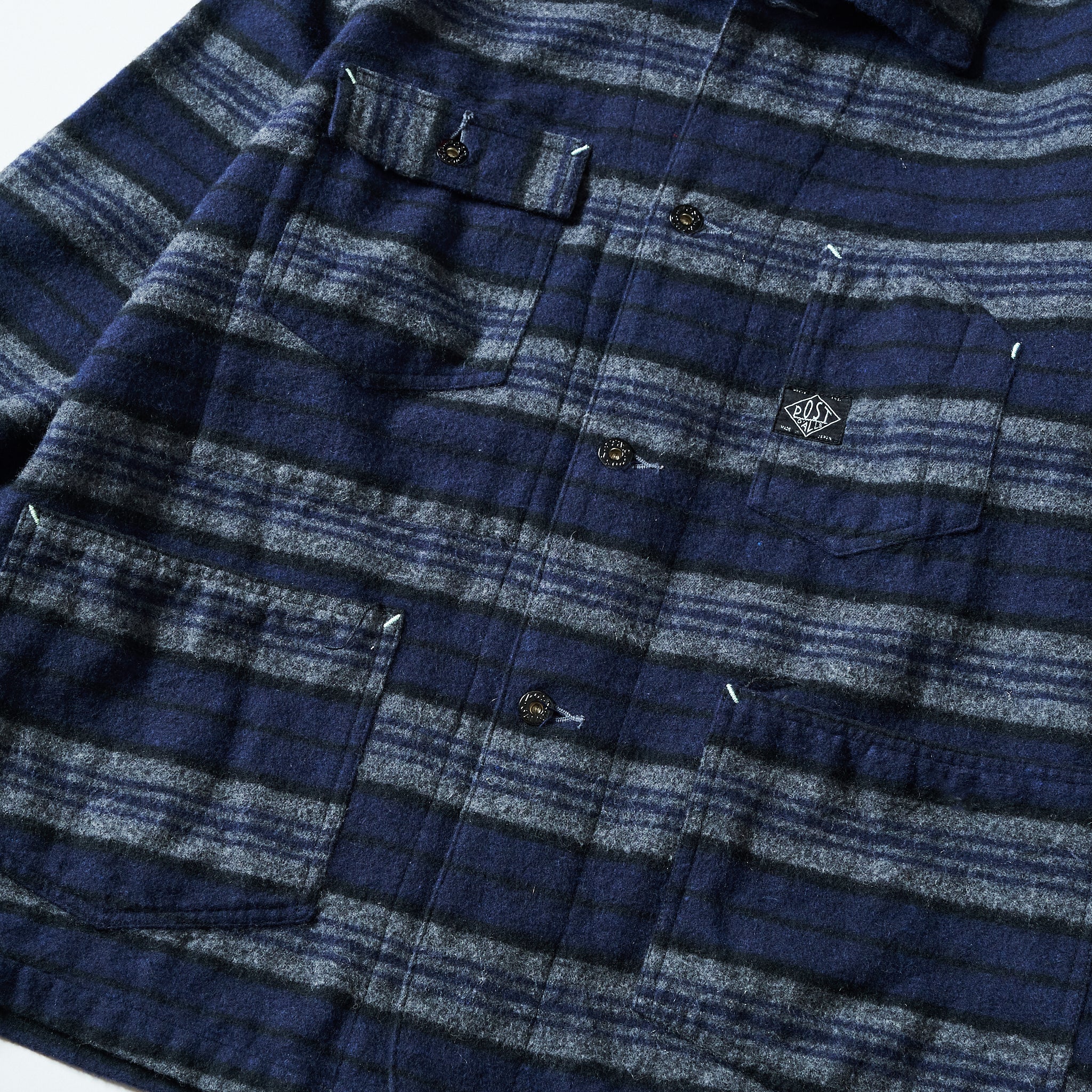 #1103-BBN Polarfleece Jacket (border blanket version) : border blanket navy (SHOP SPECIAL-1)