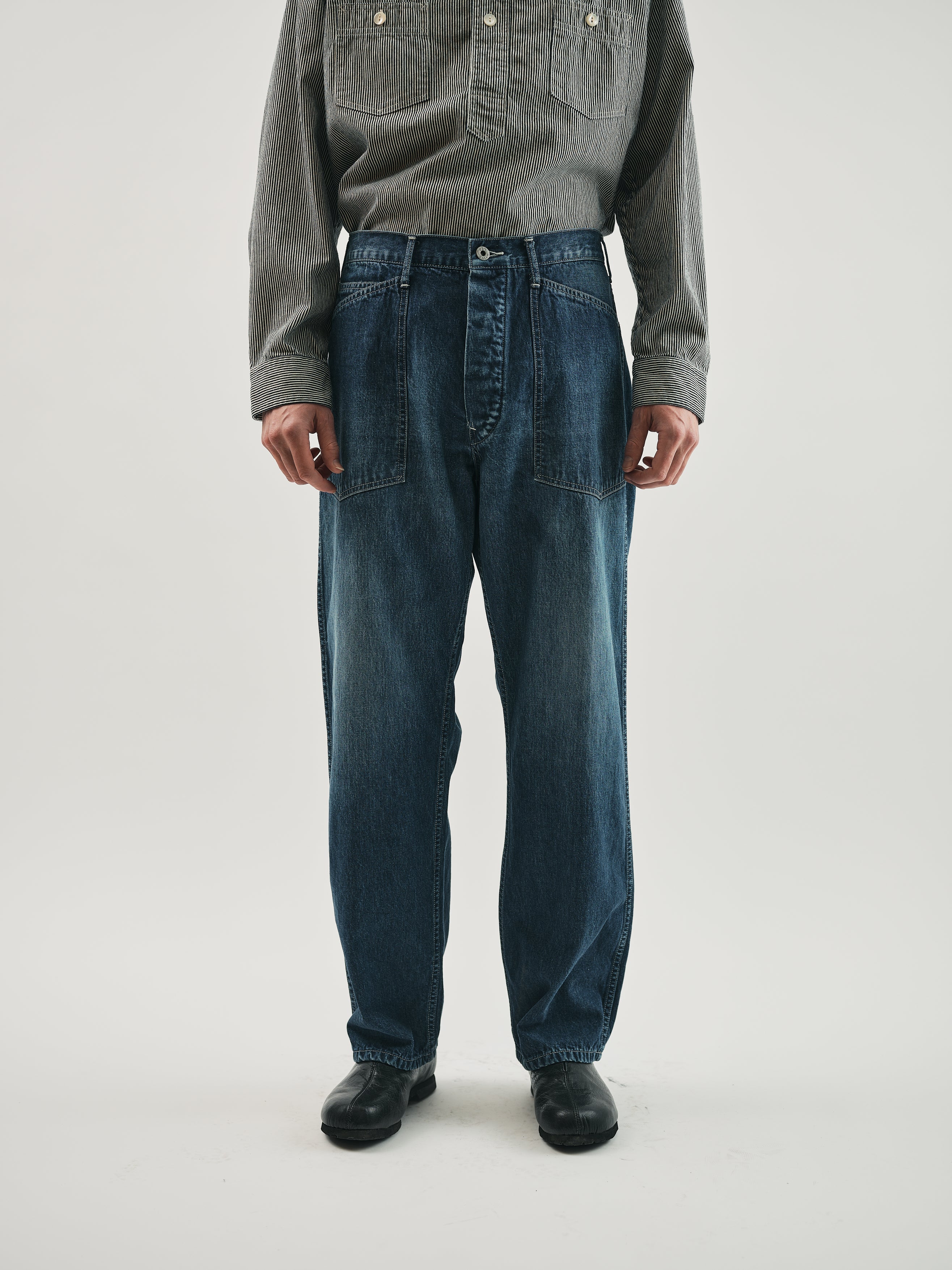 #1301-01W ARMY Pants : 10 oz.denim indigo worn wash