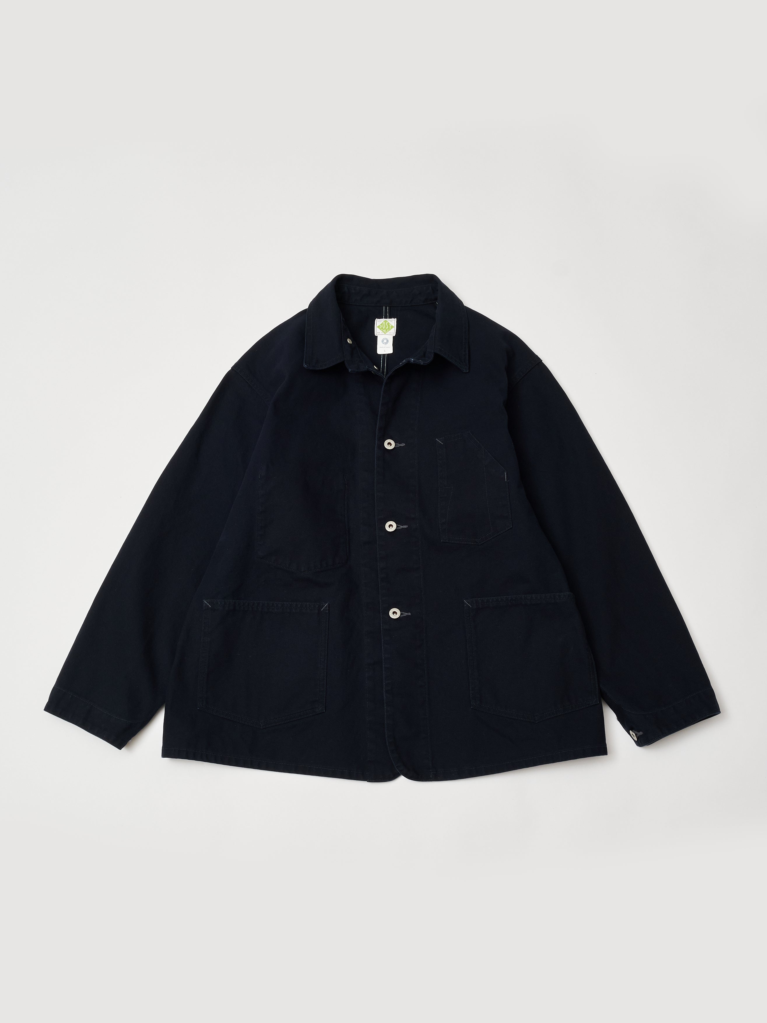 #1101-SN No.1 Jacket : cotton  serge navy stone bio wash